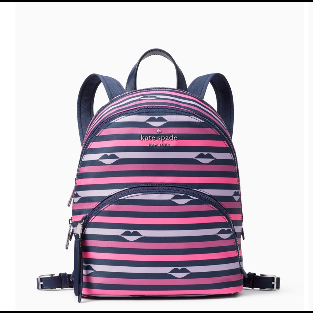 NWT-Kate Spade-karissa nylon print medium backpack